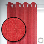 Set de Cortinas Hogar 2 Paños de 140 x 220 cm Rojo