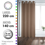 Set de Cortinas Blackout 2 Paños de 140 x 220 cm Café
