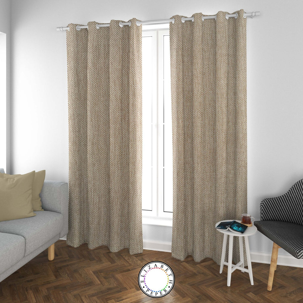Set de Cortinas Textura Lino 2 Paños de 145 x 220 cm Beige