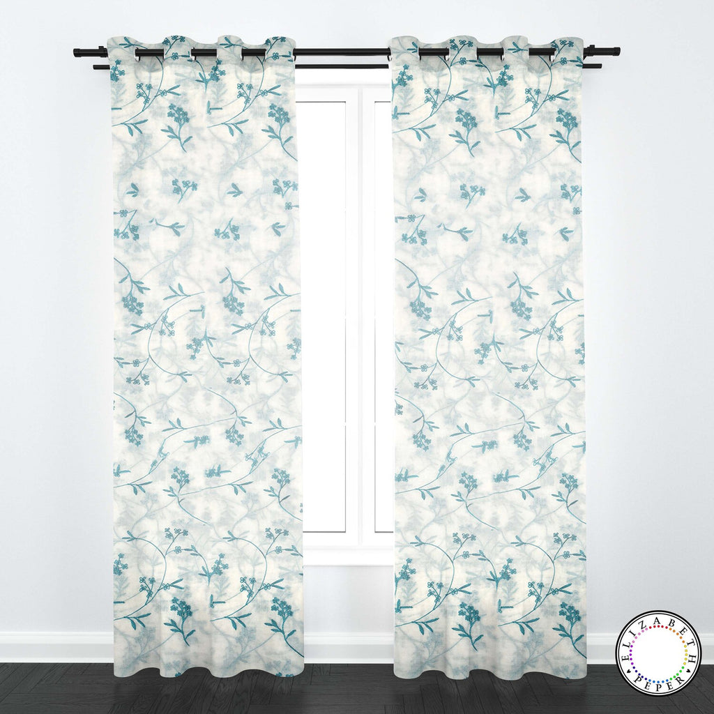 Set de Cortinas Visillo 2 Paños de 140 x 220 cm Turquesa