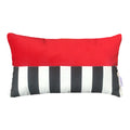 Funda Cojín Decorativo diseño Suave Rojo Rayas Blanco y Negro