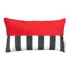 Funda Cojín Decorativo diseño Suave Rojo Rayas Blanco y Negro