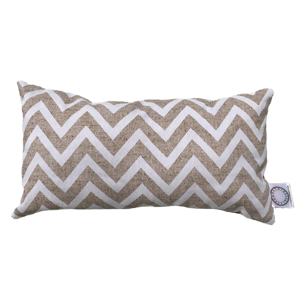 Funda para Cojín Decorativo Crema con Rayas Blancas