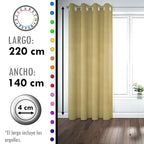 Set de Cortinas Blackout 2 Paños de 140 x 220 cm Amarillo