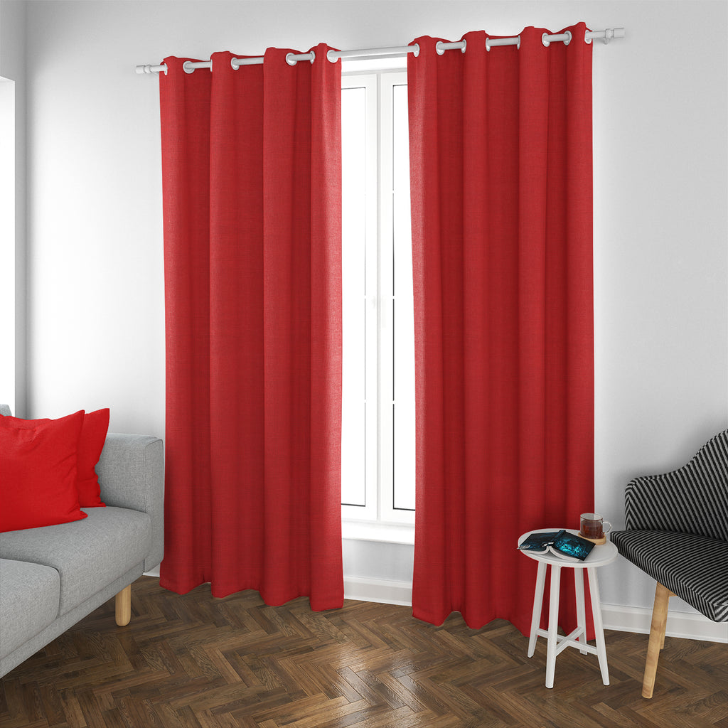 Set de Cortinas Blackout 2 Paños de 140 x 220 cm Rojo