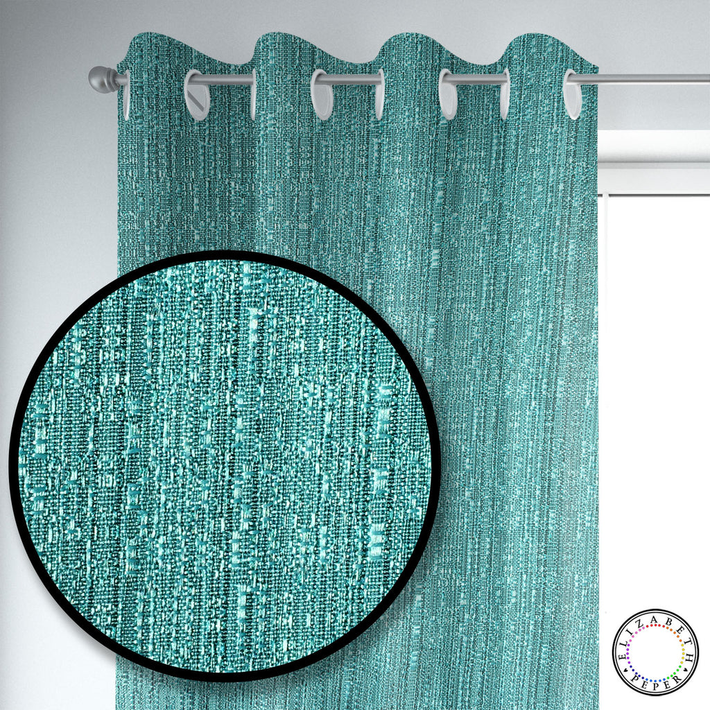 Set de Cortinas Hogar 2 Paños de 140 x 220 cm Turquesa