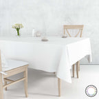 Mantel Para Mesa De Tela Color Blanco