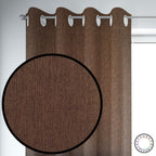 Set de Cortinas Textura Lino 2 Paños de 145 x 220 cm Café