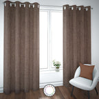 Set de Cortinas Textura Lino 2 Paños de 145 x 220 cm Café