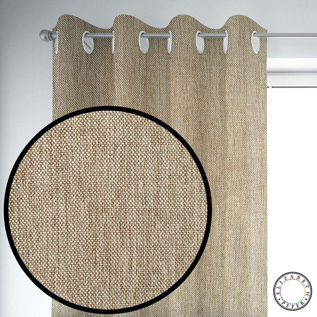 Set de Cortinas Textura Lino 2 Paños de 145 x 220 cm Beige